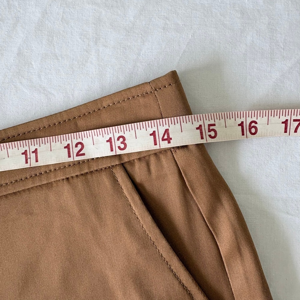 NWT Zara Camel Brown High Waisted Tailored Shorts 100% Viscose Dressy 8757/607 S - Picture 6 of 13